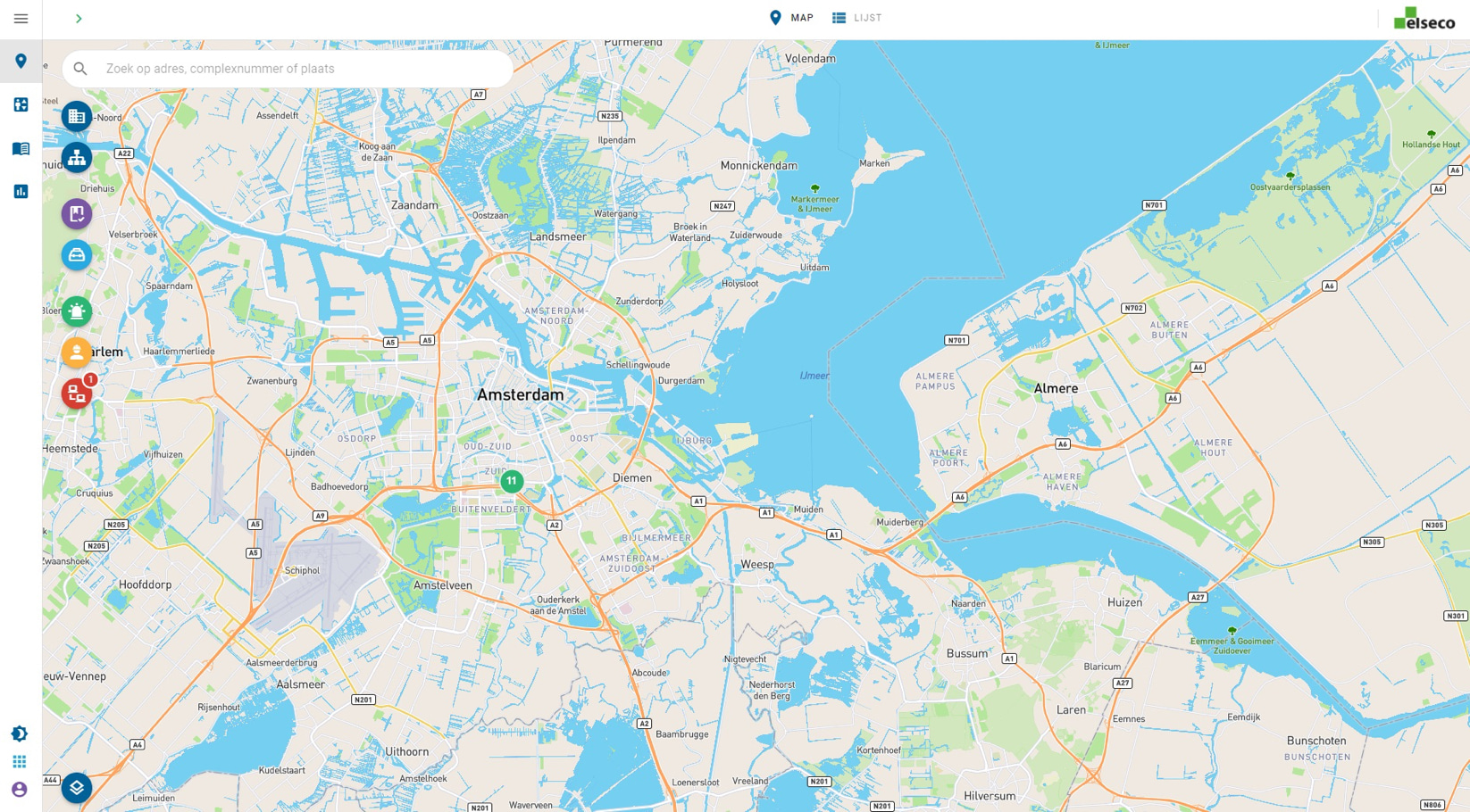 Plattegrond liftmonitoring